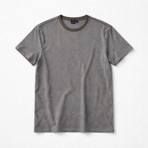BOSS Hugo Boss Slim Fit Mercerised T-Shirt Grey Marl Mens Size Medium
